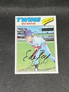 Ed Bane Minnesota Twins Signed Auto 1977 Topps #486 ~ COA - Picture 1 of 3