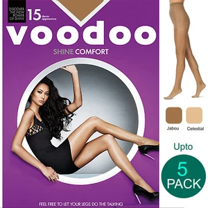 Voodoo Multi Pack Shine Comfort Women Stockings Brief Pantyhose Tights Jabou - Picture 1 of 12