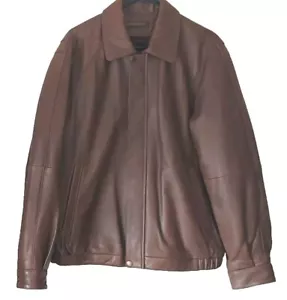 Claiborne Herren braun Lammfell Langarm Vollreißverschlussjacke Gr. MED - Bild 1 von 12