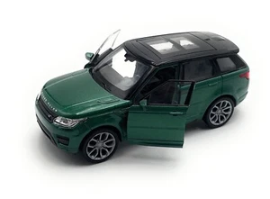 Modellauto Range Rover Sport SUV 1:34-39 grün Miniatur Fahrzeug - Bild 1 von 4