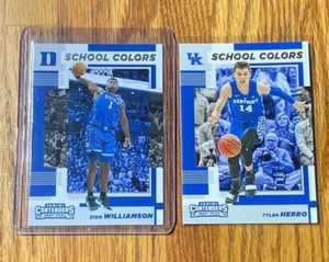 2019-20 Panini Contenders Draft School Colors #1 Zion Williamson Tyler Herro 🔥
