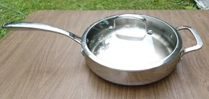 Belgique 3 QT Stainless Steel Frying Saute Pan with Vented Glass Lid hs11014 - Picture 1 of 8