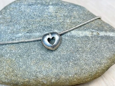 Ciondolo e collana cuore in argento 925 con cuore soffiato - Immagine 1 di 4