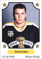 1991-92 7th Innning Sketch WHL #217 Carlos Bye