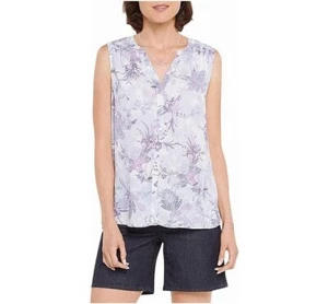 NYDJ Women’s Sleeveless Pintuck Blouse XS NWT $79 (38) - Picture 1 of 7