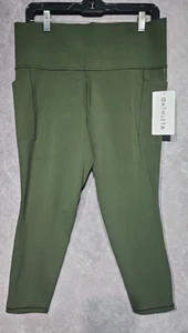Athleta Salutation Stash Women Legging XL Green High Rise Pockets - Picture 1 of 7