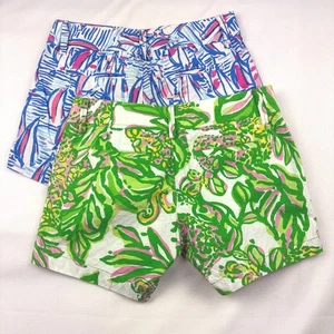 Lilly Pulitzer The Callahan Shorts 5" Colorful Print Stretch Dobby Fabric Sz. 00 - Picture 1 of 18