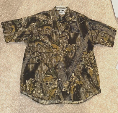 Columbia Men's Mossy Oak Short Sleeve Shirt XL Camo Hunting Vented  Back VTG - Image 1 of 4