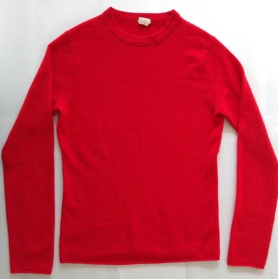 J. Suéter Clásico de Cachemira Cuello Redondo Talla S Crew en Rubí Radiante, ¡Excelente Forma! Foto 1 de 4