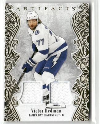 2025-26 Upper Deck Artifacts #19 Victor Hedman Material Gold /299 Jersey Patch - Image 1 of 2