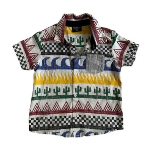 K's Maximalist Print Button Down Shirt - Picture 1 of 3
