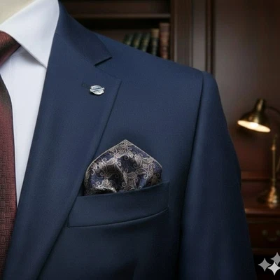 Nuevo sin etiquetas Cuadrado de bolsillo tejido 9" X 9", Art Deco multicolor.  Foto 1 de 4