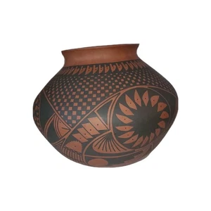 PATY ORTIZ MATA ORTIZ ROTER TONTOPF Mata Ortiz mexikanische Vase signiert - Bild 1 von 11