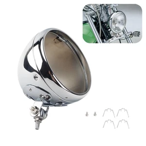 7" Chrome Headlight Housing Bucket Cover For Harley Heritage Softail 1986-2011 - Picture 1 of 9
