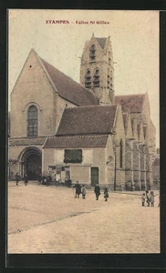 AK Briefmarken, Kirche St. Gilles - Bild 1 von 2