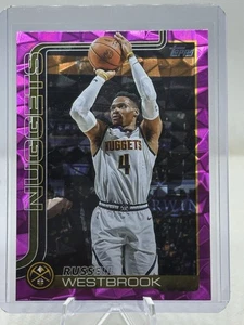 2025-26 Topps Russell Westbrook #104 Exclusive Diamanté Pink SP Denver Nuggets  - Picture 1 of 9