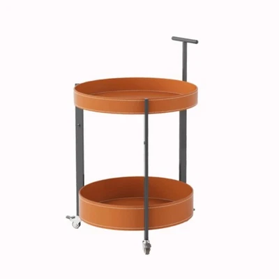 Carro trolley único y elegante de 2 niveles con acabado de acero al carbono para... Foto 1 de 4