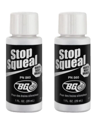TWO BG Stop Squeals PN 860 1 Fl. Oz./29mL With BG Brake Lube Manufacture Sealed - Image 1 of 2