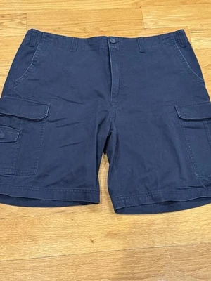 True Nation Co Men's Cargo Shorts SZ 42 Navy Blue 10.5" Inseam - Image 1 of 3