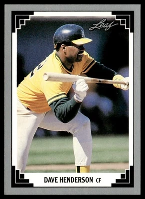 1991 Leaf Dave Henderson Oakland Athletics #232 - Image 1 of 2