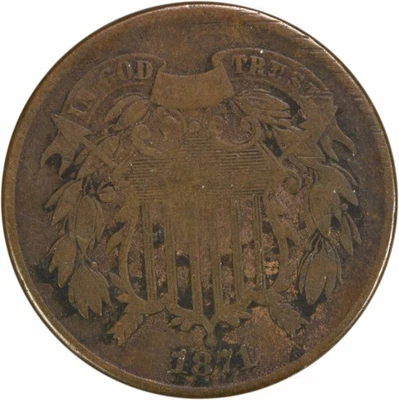1871 Two Cent Piece VG Uncertified #312 - Image 1 of 2