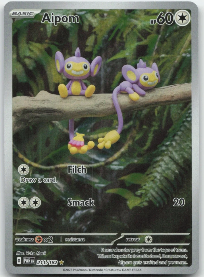 Aipom 211/182 SV04: Paradox Rift Pokemon Card NM - Image 1 of 1