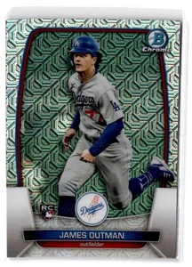2023 Bowman James Outman RC #13 Mojo Refractors Los Angeles Dodgers - Picture 1 of 2