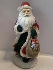 Vintage Greenbrier International Inc 812118 Santa Figurine With Toy Bag 7”