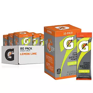 Gatorade Thirst Quencher Powder, Lemon Lime, 12 Oz, 10 count (pack of 8) - Picture 1 of 9