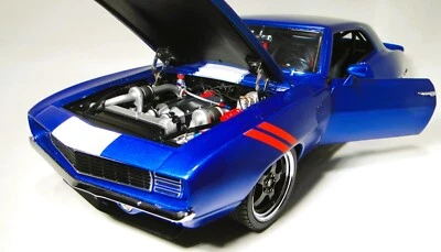 Chevrolet 1 18 Camaro 55Chevy57Race Car 1969Muscle Custom Built69Metal Body Model Foto 1 de 4