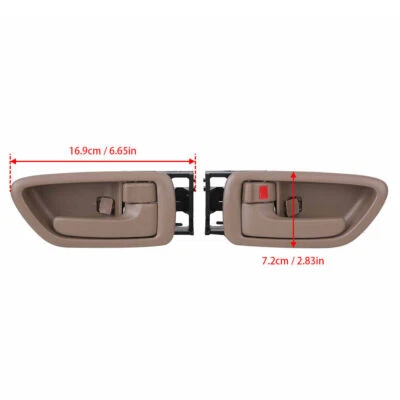 Pair Front Interior Inside Door Handle Left & Right For 2000-2006 Toyota Tundra Foto 1 de 4