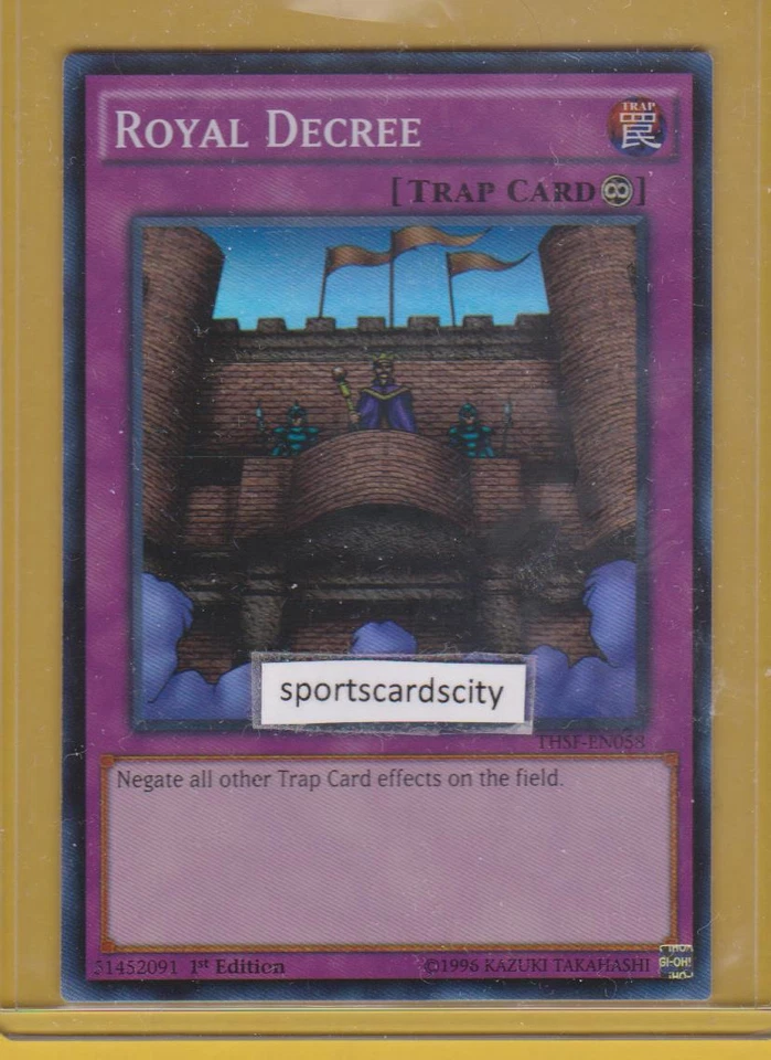ROYAL DECREE - (THSF-EN058) - Super Rare - 1st Edition - Yu-Gi-Oh Secret Forces - Image 1 of 1