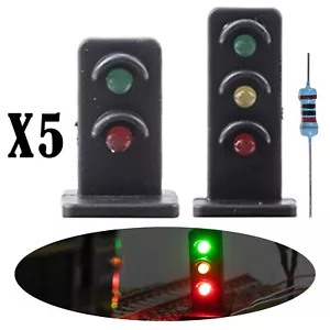 1:87 Signal Lamps Ornament Lamp Mini Sand Table Railway Scenes Decoration - Picture 1 of 14