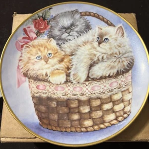 Three Little Kittens Collector Plate - Franklin Mint Heirloom Recommendation  - Picture 1 of 6