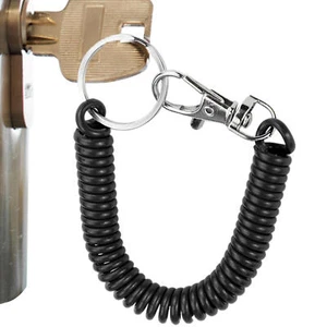 Spiral Retractable Spring Coil Keychain Anti-Lost Stretch Cord Rope Key Lanyard - Picture 1 of 13