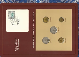 Kursmünzensätze aller Nationen Sudan UNC 1983 20,10,2,1 Ghirsh 5 Ghirsh KM#110.1 - Bild 1 von 2
