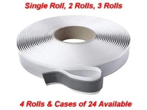Butyl Kittbandrolle nicht härtend NoMess wasserdicht formbar Dichtmittel 30' Rollen - Bild 1 von 15