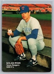 Nolan Ryan 1990 Mother's Cookies #4 Baseball Card PROMO Texas Rangers 5000 K's