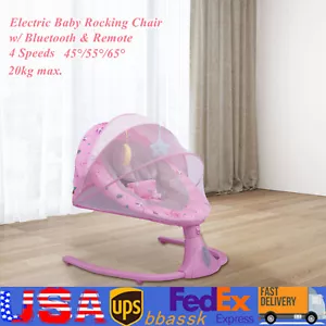 Electric Baby Bouncer Seat Swing Cradle Rocker Chair Music Infant Newborn Remote - Picture 1 of 11