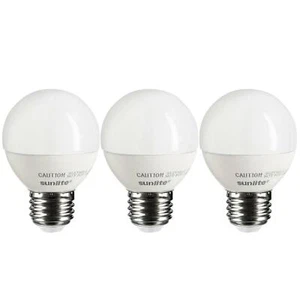 3 Pack Sunlite LED G16 Globe 7W 60W Equal Bulb Medium E26 Base Warm White - Picture 1 of 2