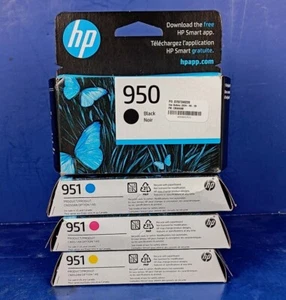 GENUINE HEWLETT PACKARD 950 BLACK & 951 CYAN, MAGENTA & YELLOW INK CARTRIDGES - Zdjęcie 1 z 1