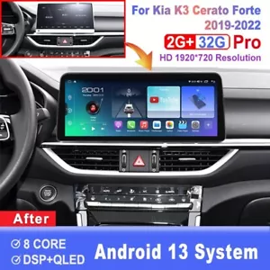 12.3 inch Screen Android Car Radio For Kia K3 Cerato Forte 2019-2022 Head Unit - Picture 1 of 8