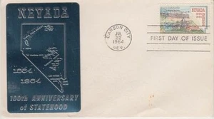 USA - 100th Anniversary of Nevada Statehood (? Metallic FDC) 1964 - Picture 1 of 1