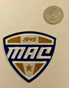 2.5" MAC Or Mid-American Conference Blue & Gold Iron On Patch Very Nice Rare - Picture 1 of 2