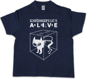SCHRÖDINGER'S CAT IS ALIVE DEAD II Kids Boys T-Shirt The Big Schroedinger TV - Picture 1 of 1