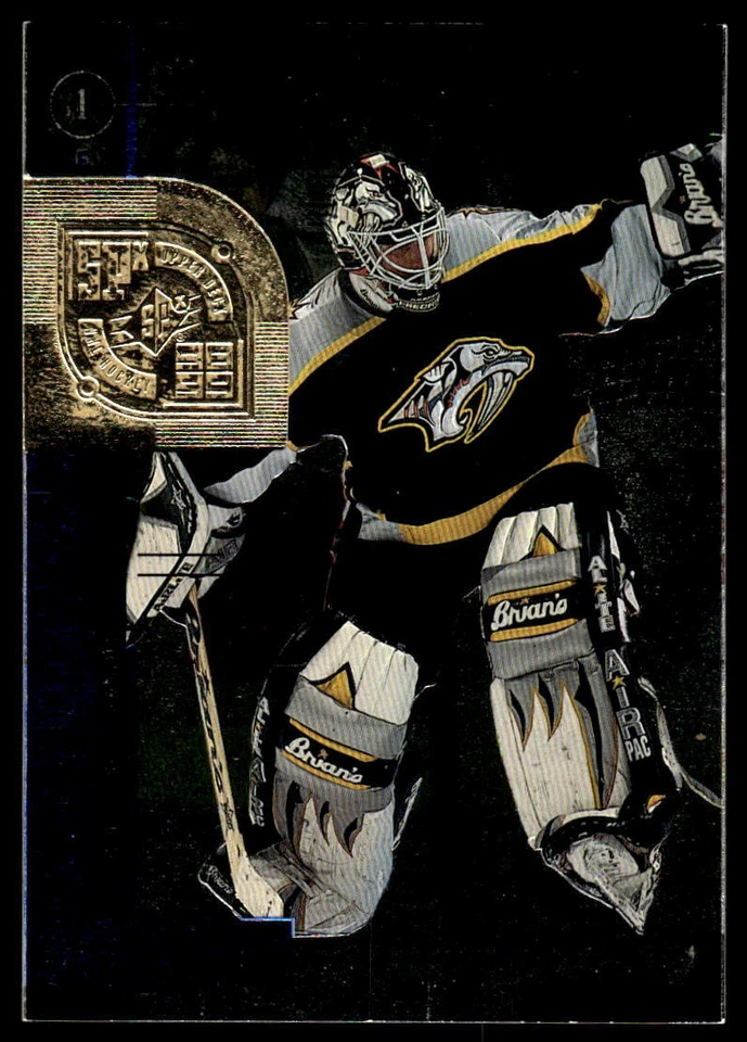 1998-99 SPx Top Prospects #34 Mike Dunham Nashville Predators Hockey Card - Image 1 of 2