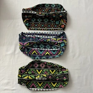Boho Headbands 3 Pcs Stretch Wide Hair Bands Black Elastic Yoga Sweatband - Picture 1 of 5