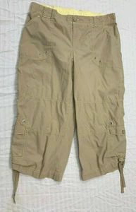 SJB ACTIVE WOMENS CARGO CAPRIS PANTS SIZE L - Picture 1 of 3