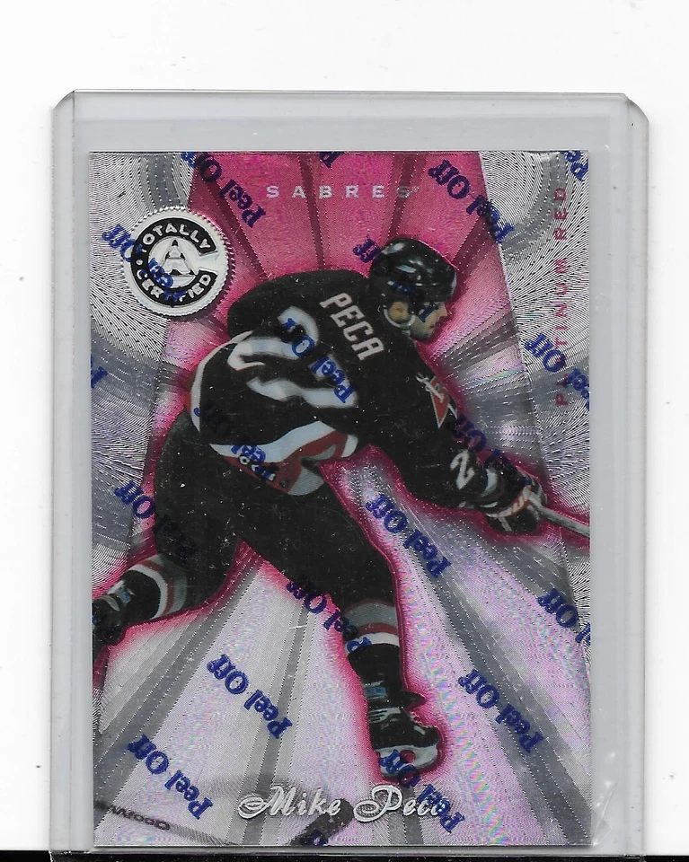 1997-98 Pinnacle Totally Certified PLATINUM RED #99 Mike Peca #3930/6199 SABRES - Image 1 of 2