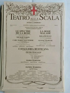 PLAKAT THEATER ALLA SCALA MAILAND RUSTIKALE KAVALLERIE MUSIK VON PIETRO MASCAGN - Bild 1 von 2